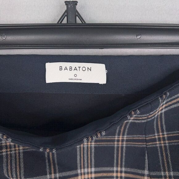 Aritzia Babaton Skirt Women 0 Yellow Black Plaid Dark Academia Preppy Schoolgirl - Picture 8 of 15